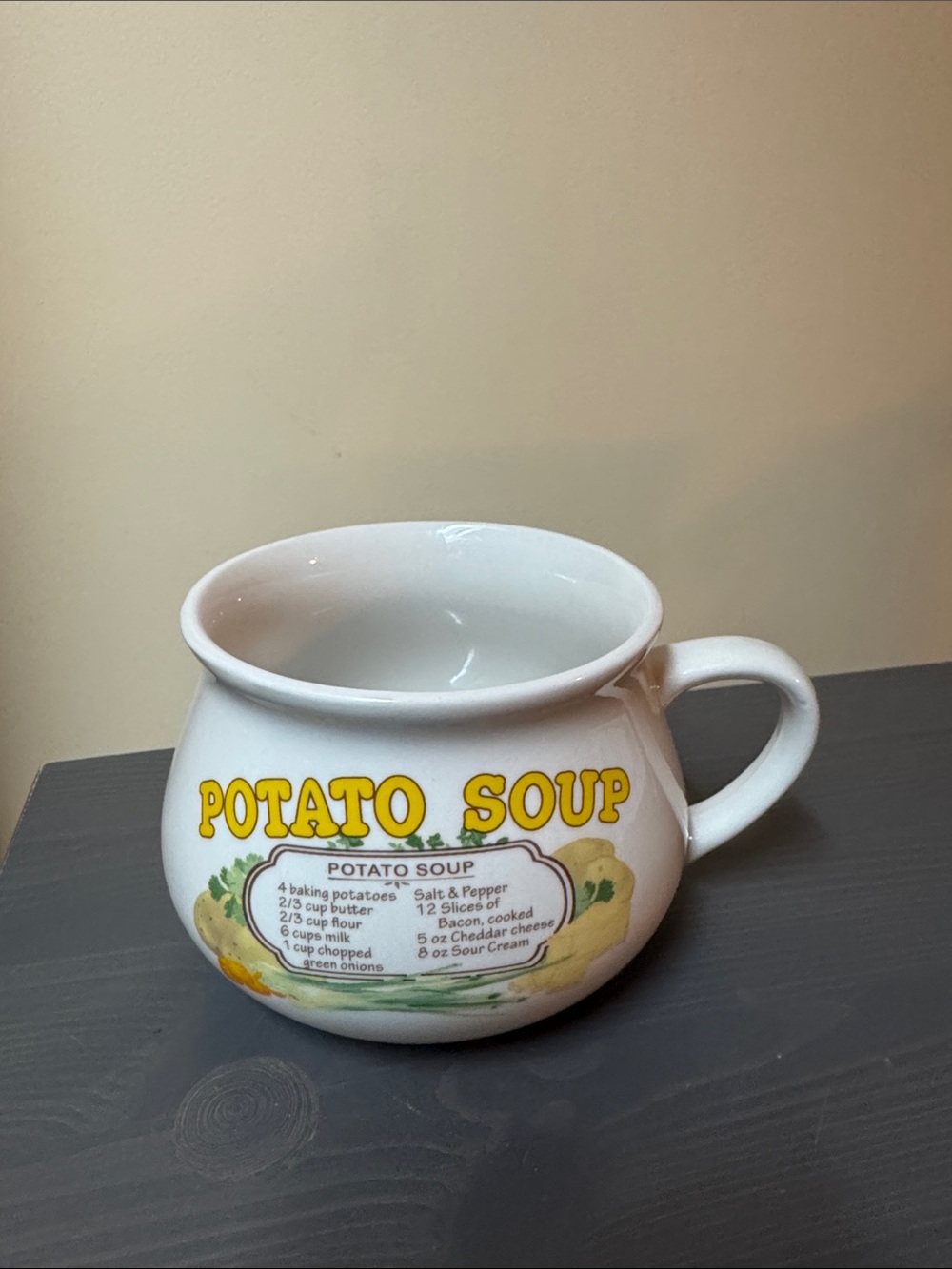 Vintage Potato Soup Recipe Bowl Mug kitchen drink wear